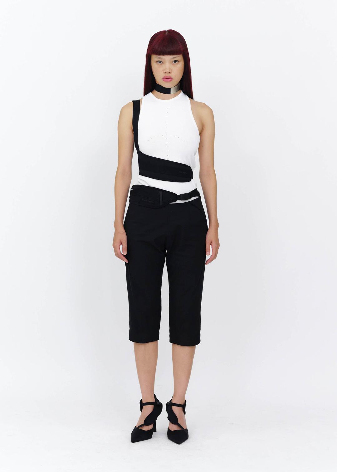 Crescent Knit Top w/ Waist Bag
