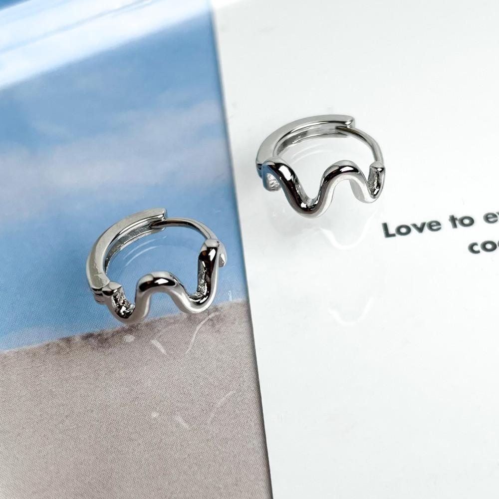 웨이브 물결 링 피어싱