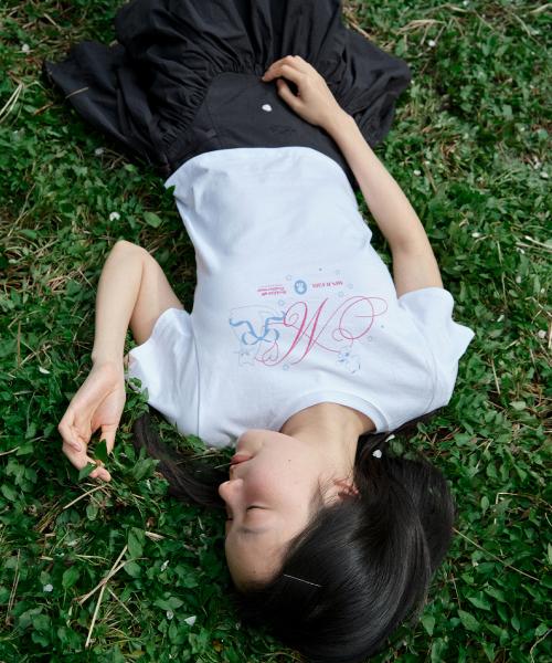 [X MINJUKIM] LETTERING KITTY T-SHIRT - 3 colors