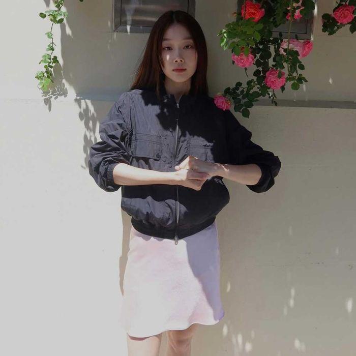 STAND COLLAR BLOUSON BLACK