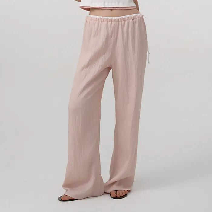 Fluid Drawstring Pants_Pink