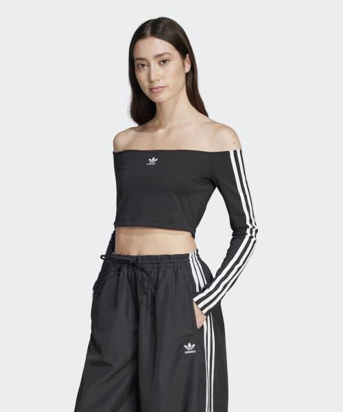 오프숄더 긴팔 티 - 블랙 / JD0274