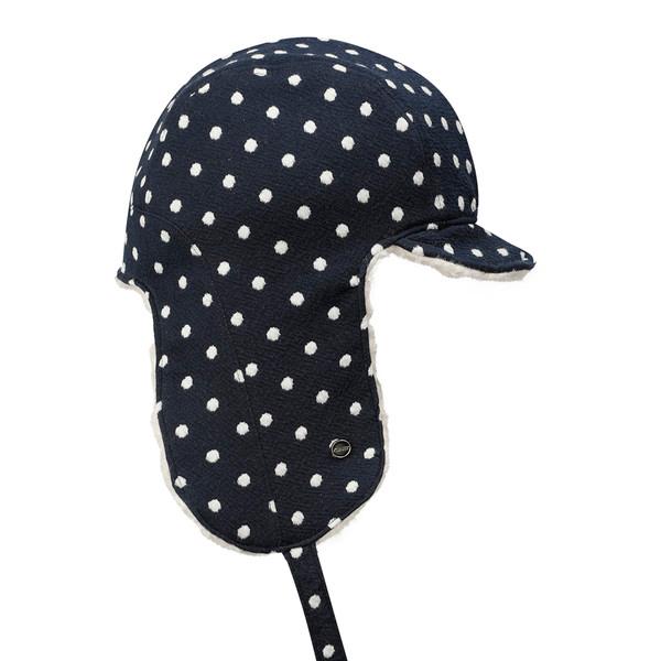 DOT PRINTED TROOPER HAT (NAVY)