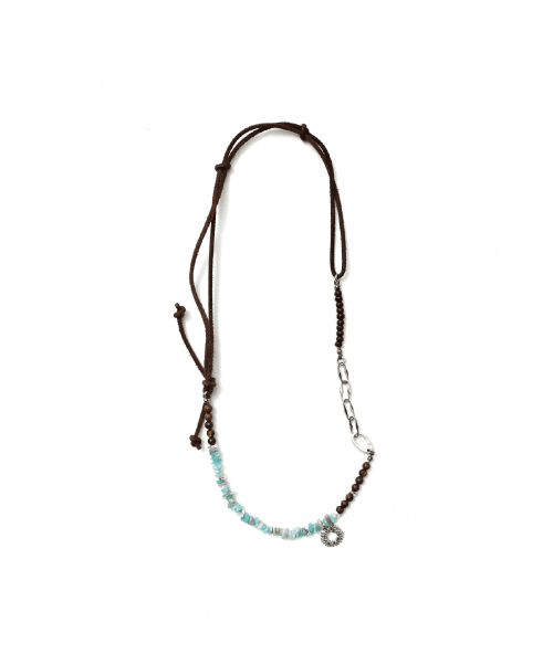 스톤 웨이브 심볼 네크리스 (브라운)