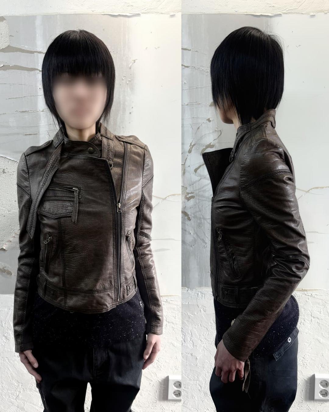 sheepskin brown rider jacket | 후루츠패밀리