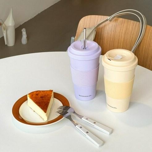 히얼이즈낫어카페 낫카페 옥수수전분 샌드 리유저블 텀블러 - 텀블러/쉐이커 | 쿠팡