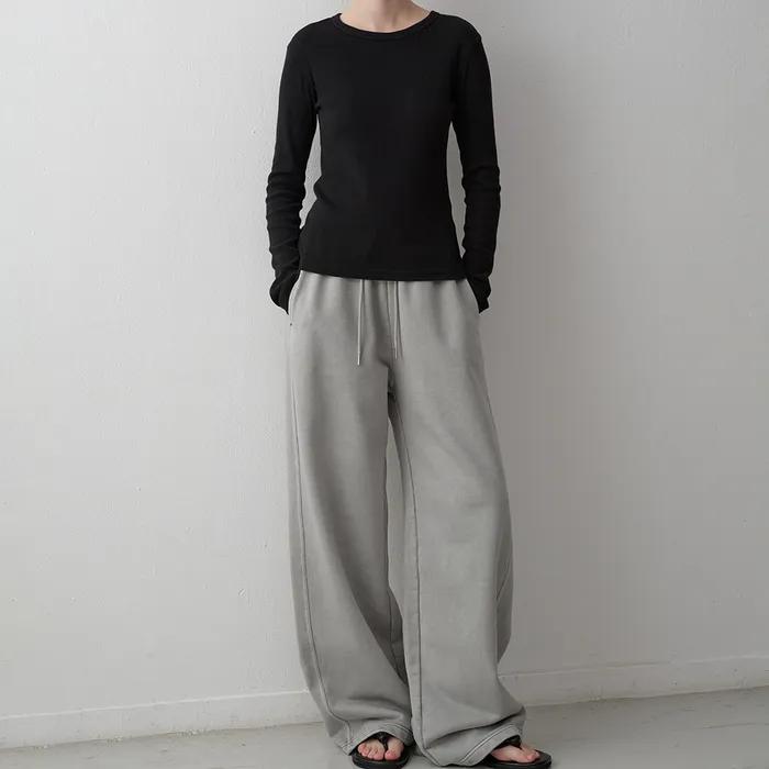 [2차 11/13예약배송] 와이드 피그먼트 스웻 팬츠_grey