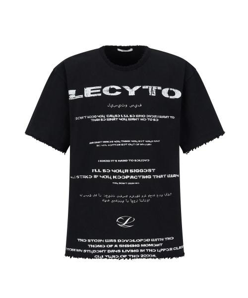 Destroyed Oversized Logo T-Shirt_[Black]