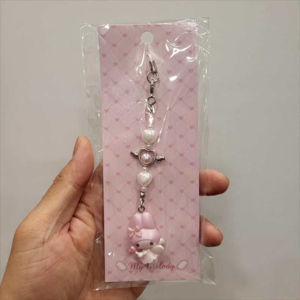 산리오 꿈꾸는엔젤시리즈 유메미루 비즈키링 스트랩 시나모롤 마이멜로디 키티 폼폼푸린 쿠로미