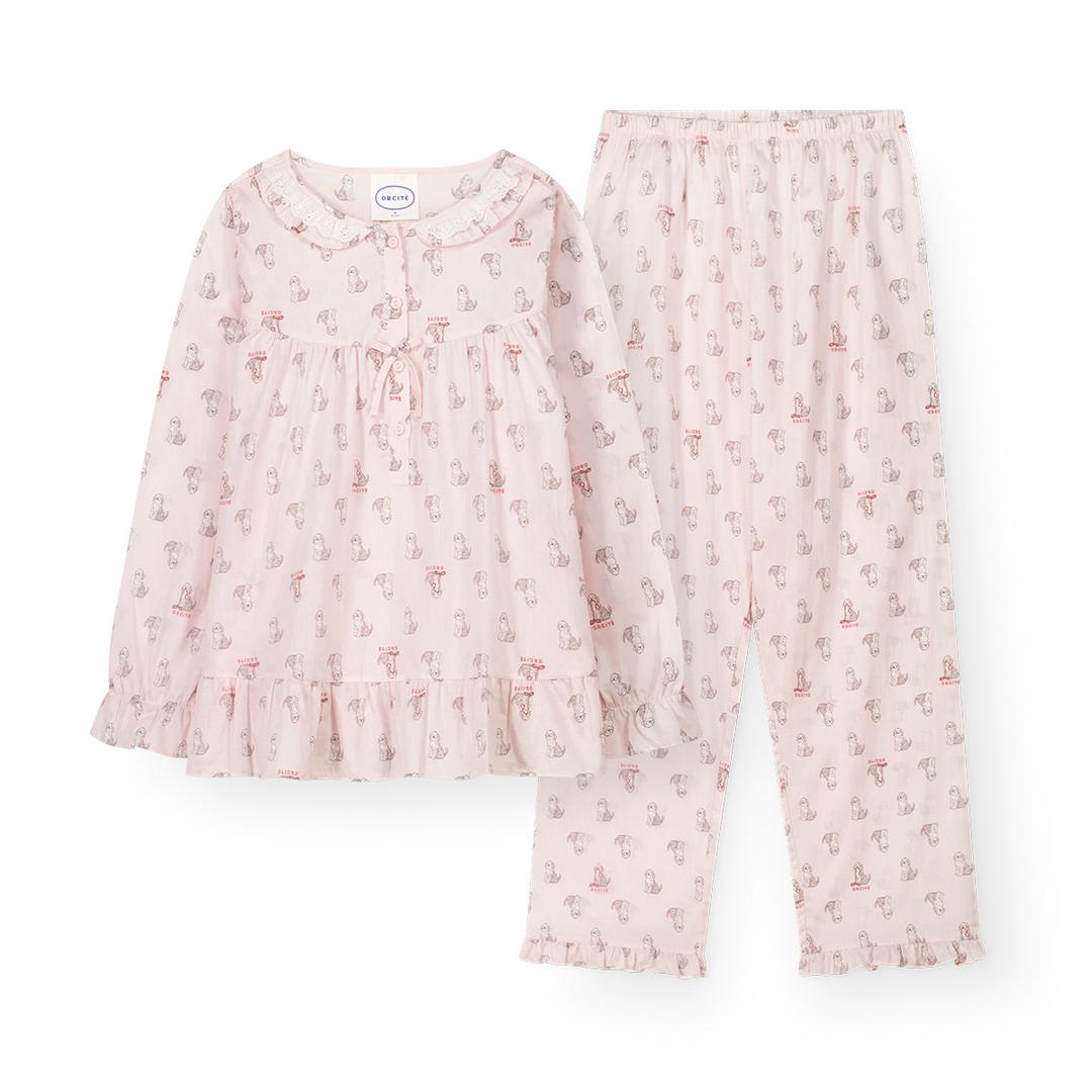 여성 H106 잉글리시쉽독 긴소매 파자마 세트