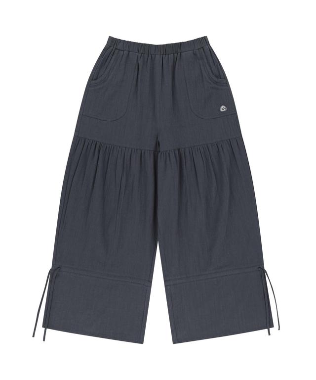 SHIRRING ROUGH PANTS NAVY