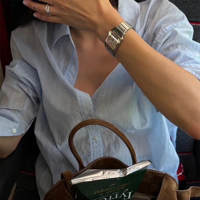 Naia Stripe Shirts_Sky Blue