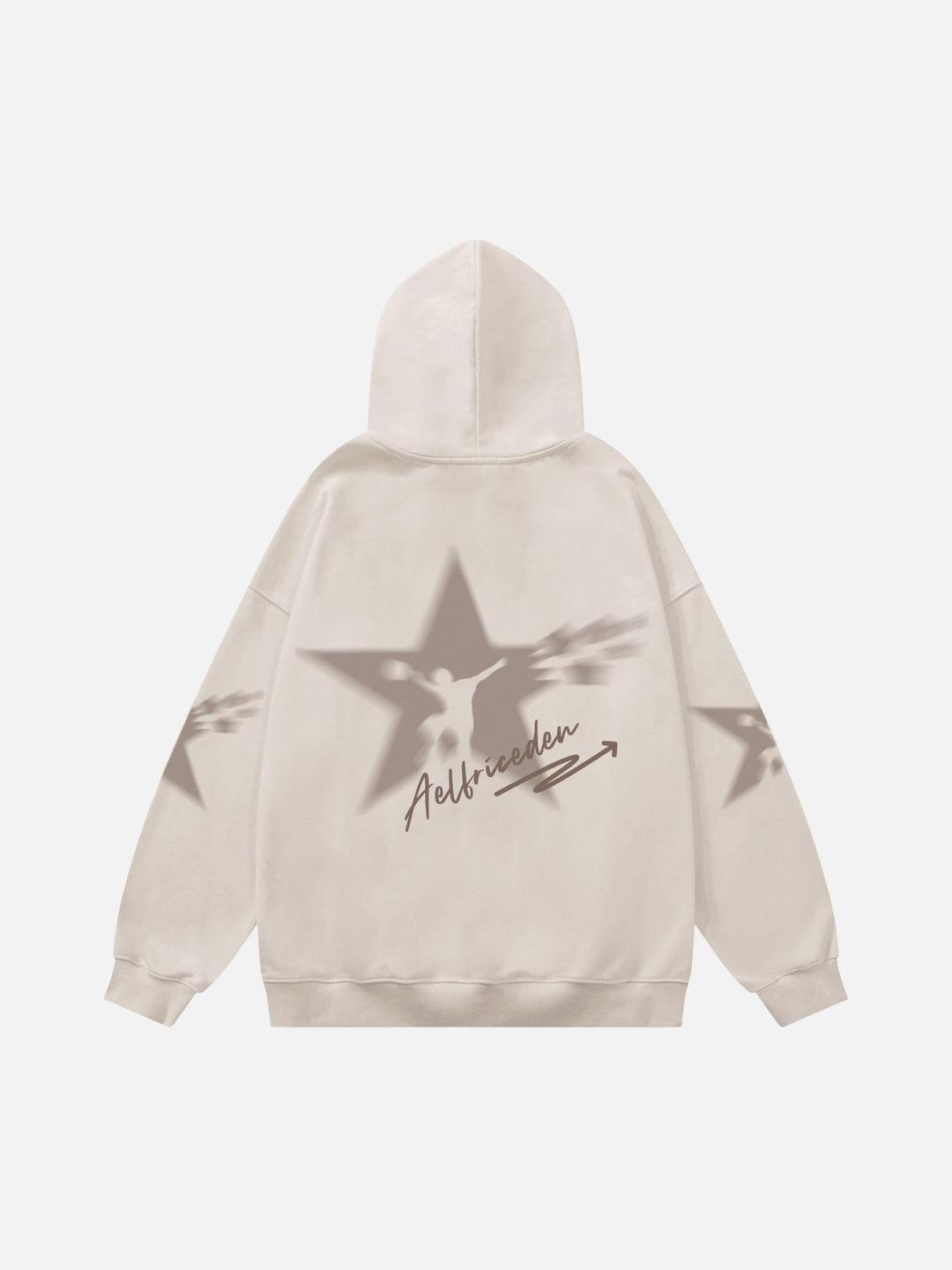 Aelfric Eden Star Figure Graphic Hoodie - Khaki / XS