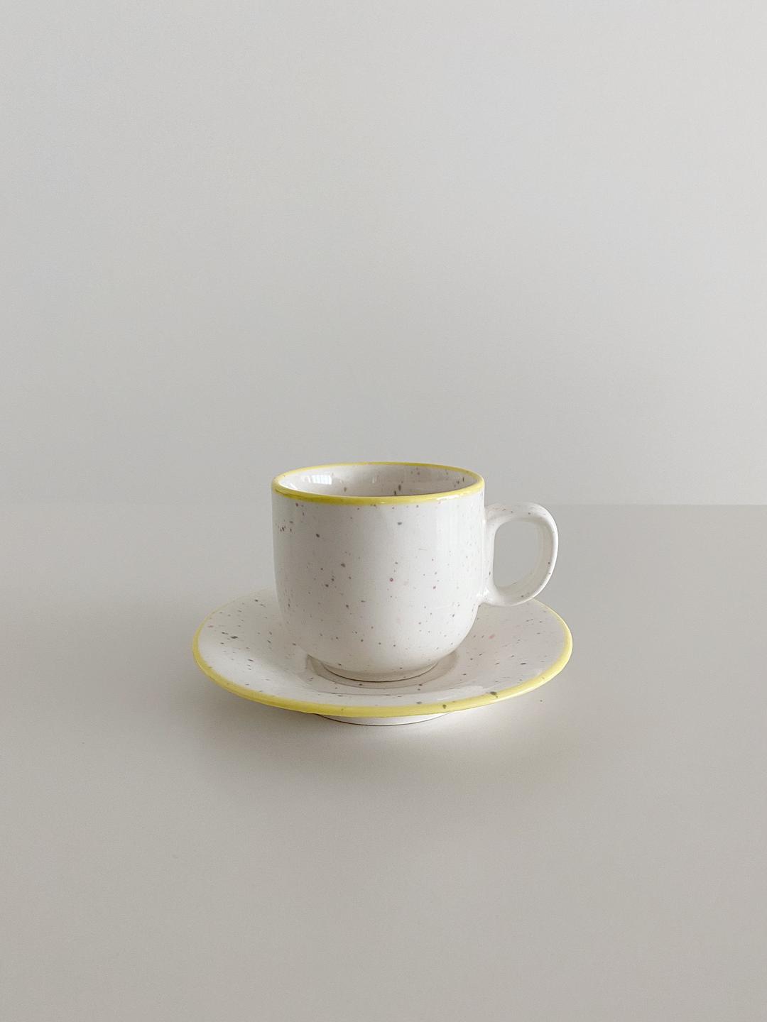 M.A.P | Yellow Line Mug&Saucer SET