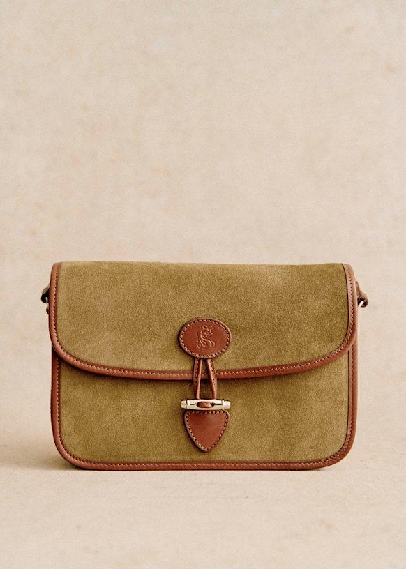 Milo Vintage Bag - Multi Taupe - Split cowhide leather - Sézane