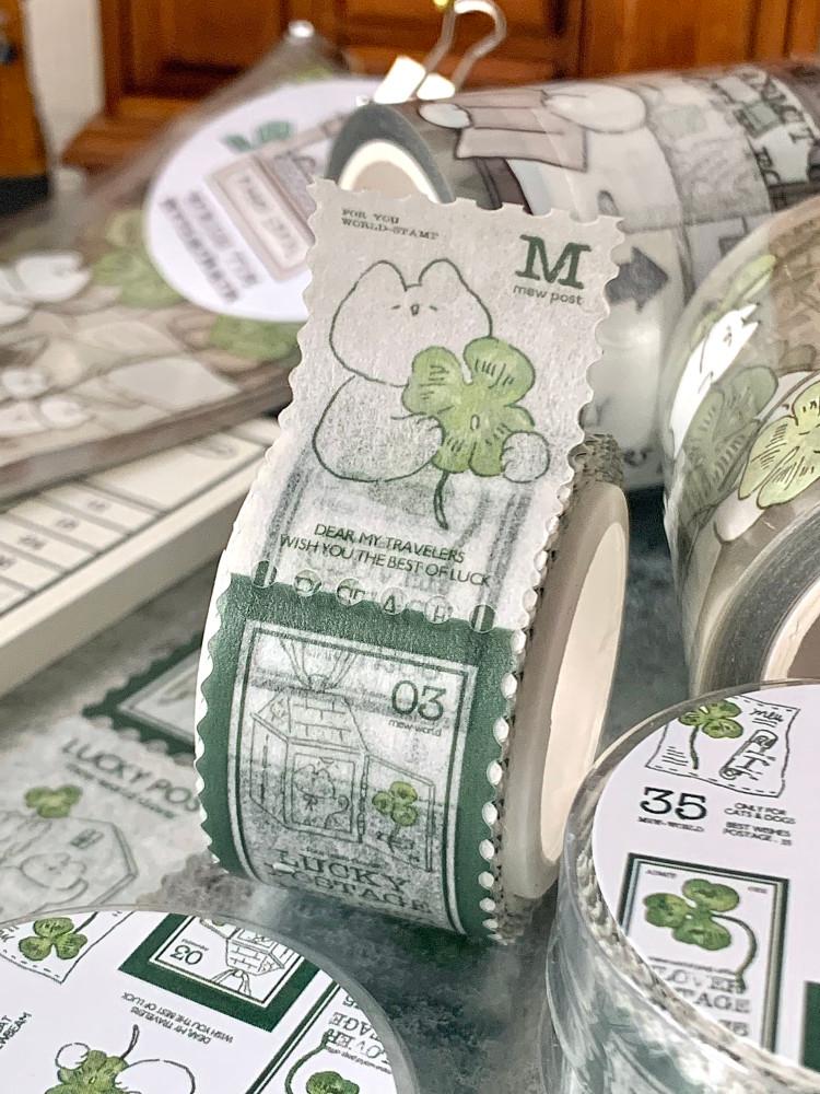 [mewmewbeam] Stamp masking tape - Clover