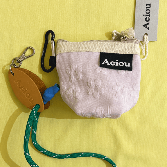 Aeiou Keyring Pouch (XS) Jelly Flower Pink