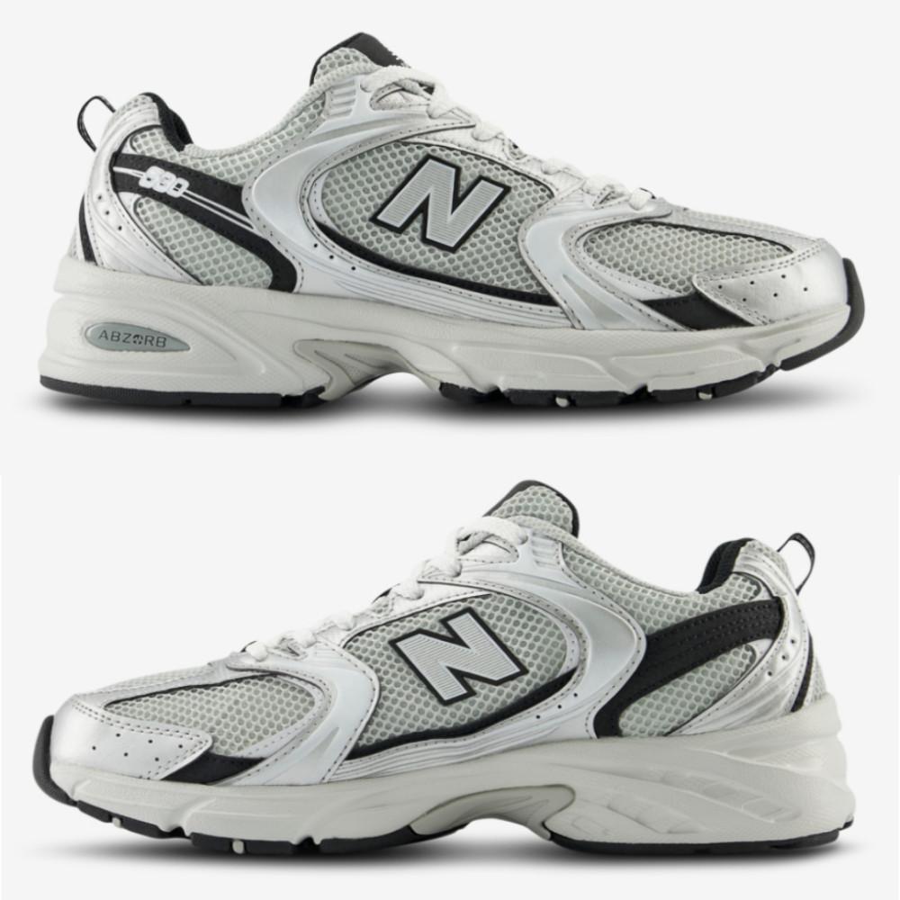 뉴발란스 530 화이트 실버 블랙 남녀공용 커플화 MR530FGB 한정판 운동화