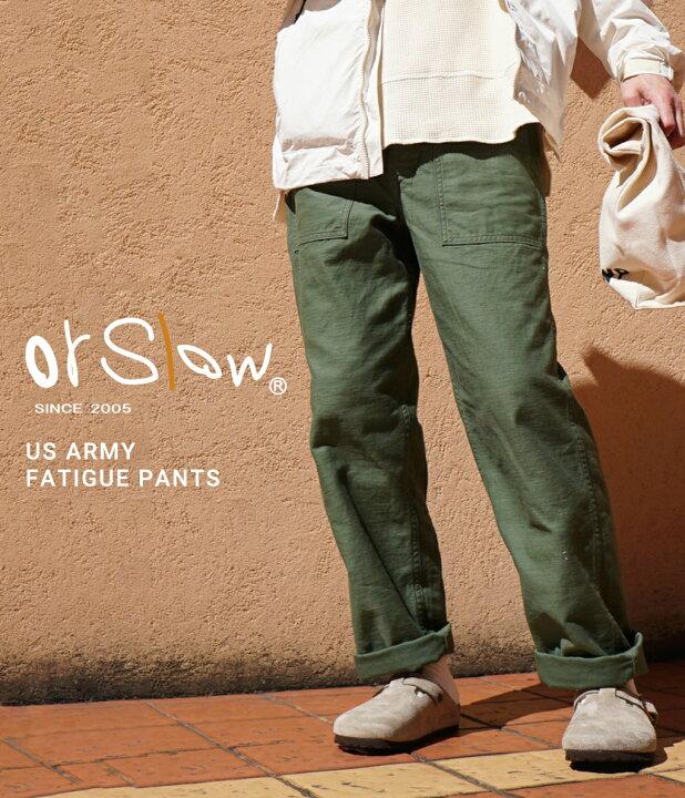 【무료 우송】orSlow  OR throw : US ARMY FATIGUE -GREEN- : 유 에스《후티구판츠》 팬츠 카고 팬츠 그린 맨즈 : 01-5002-16【STD】【REA】 | ARKnets