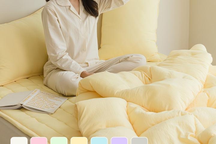 [10%쿠폰] 말랑말랑 푸딩즈 차렵이불 세트 봄 사계절 SS/Q 7colors