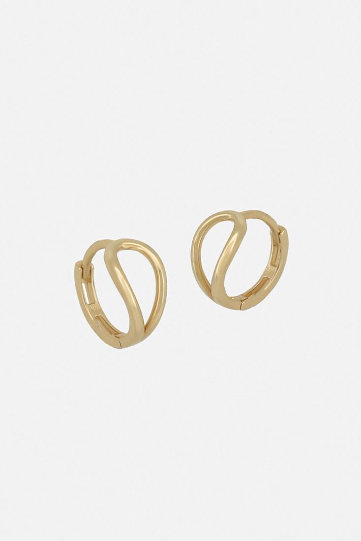 14k loop line one touch earring