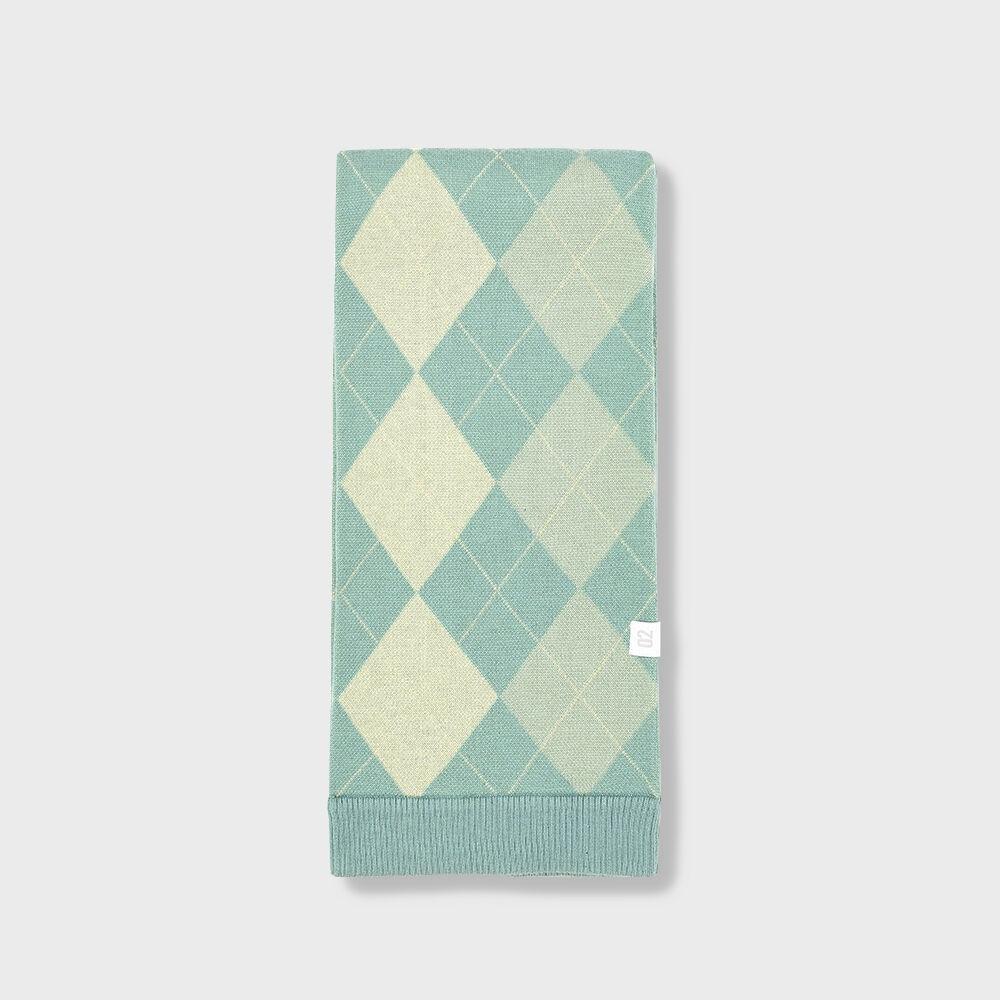 Jacquard argyle muffler [Jade]