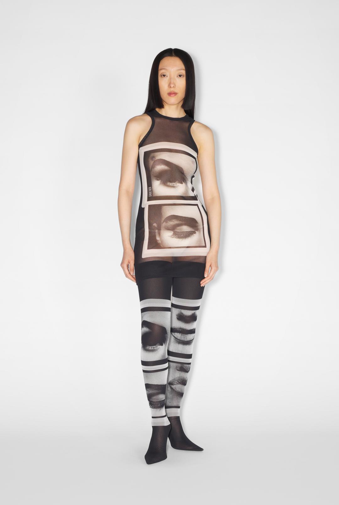 The Short Black Eyes and Lips Dress