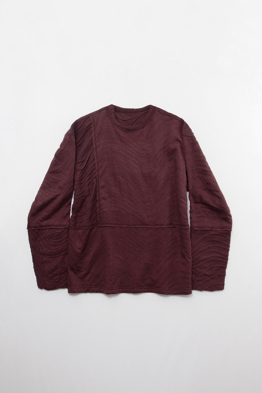Pulse Wool Blend Pullover_____melange red (reversible)