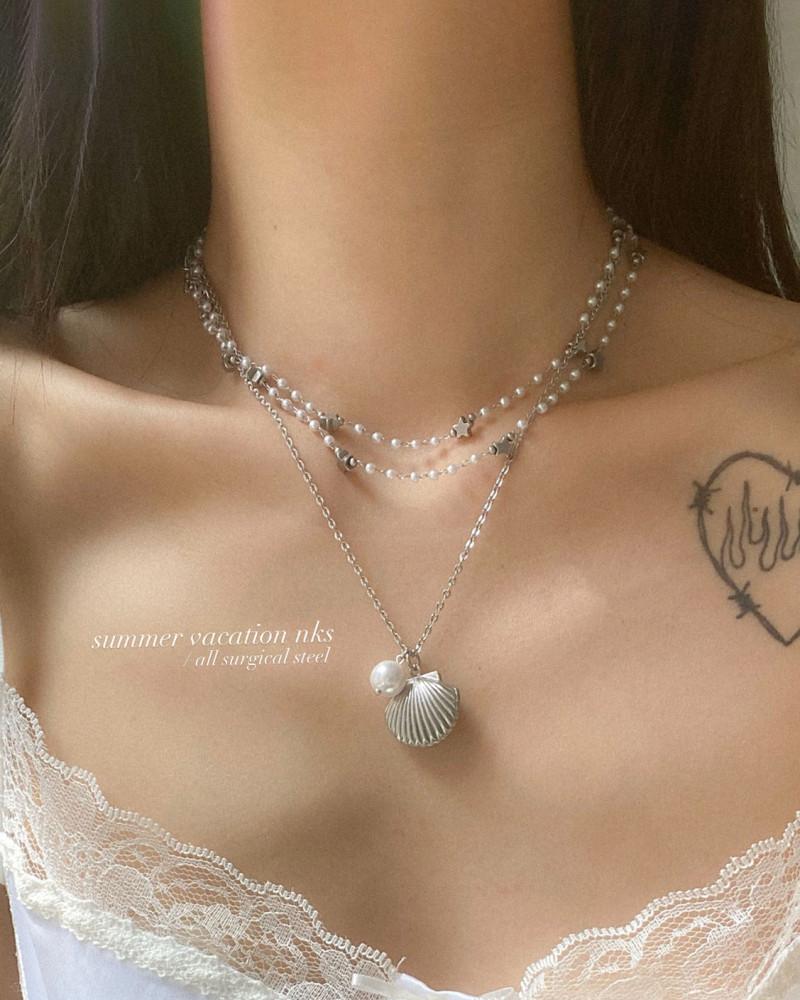 (전체 써지컬스틸) summer vacation necklace