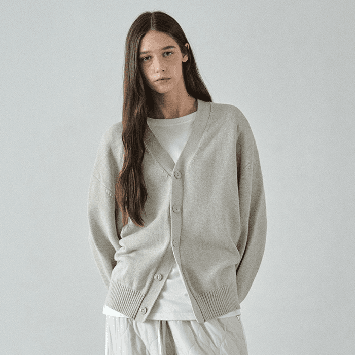 [코튼100]소프트 베이직 가디건 라이트그레이 COOSCD001LGRAY