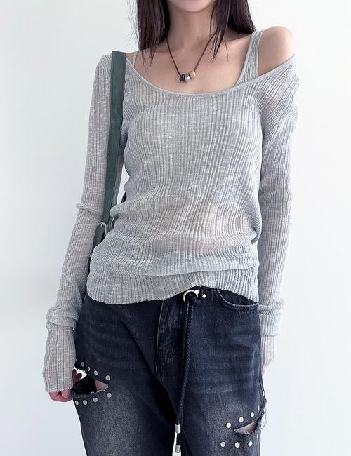 layered golgi knit tee