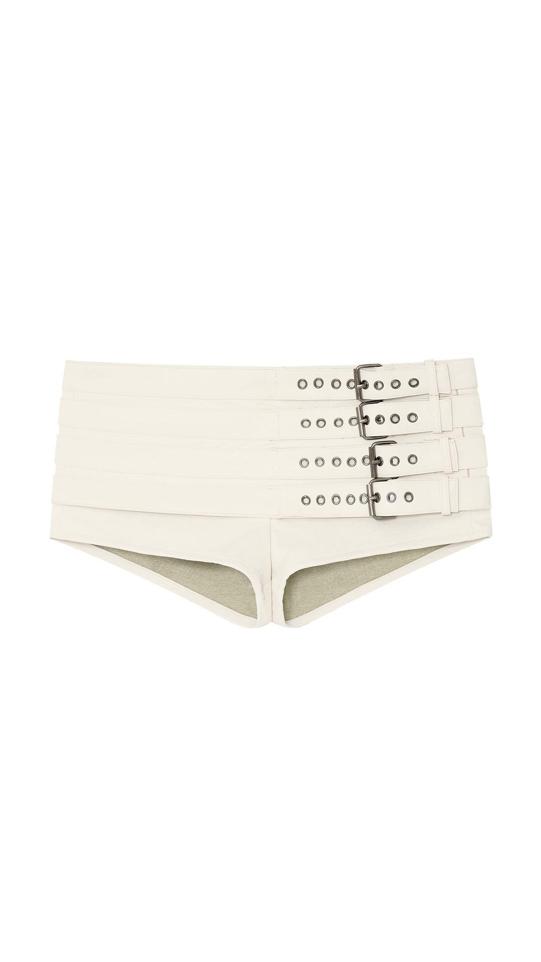 [bonnae] Belted micro shorts (Ivory)