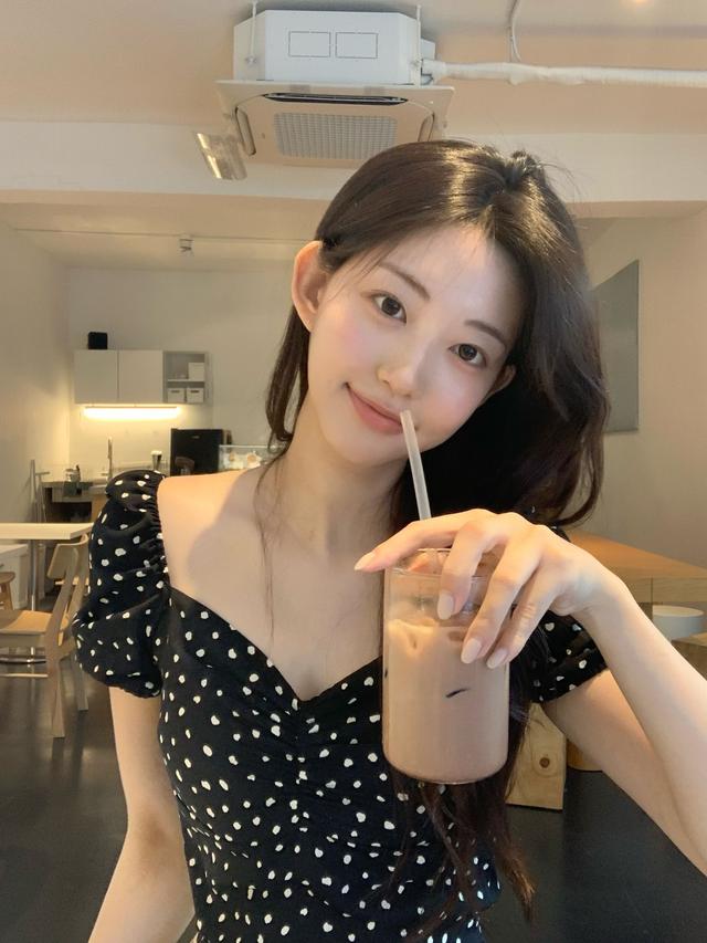 lovely dot blouse half ver. - black