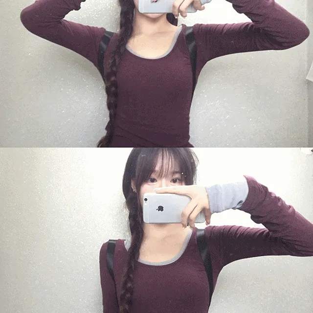 10/11입고 *1+1/단독진행* 그레이프 레이어드 티셔츠