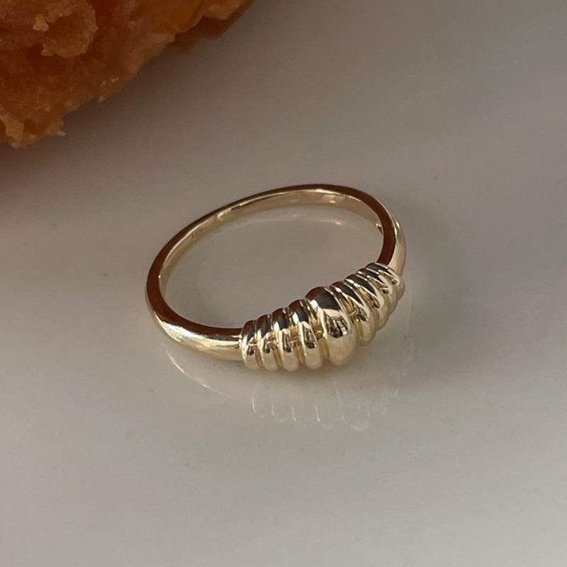 14K 볼드 크로와상 반지