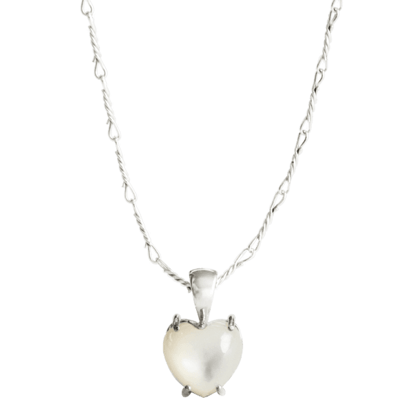 [클리어런스] THIN CHAIN HEART WHITE