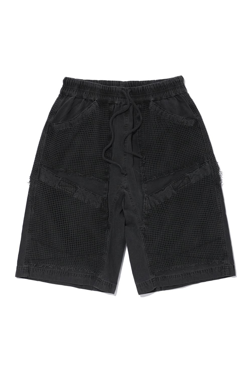 MESH HALF PANTS charcoal