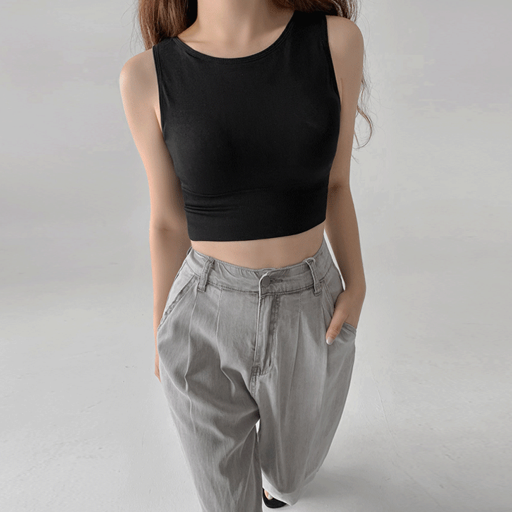 [캡내장]미니멀핏17 크롭캡나시