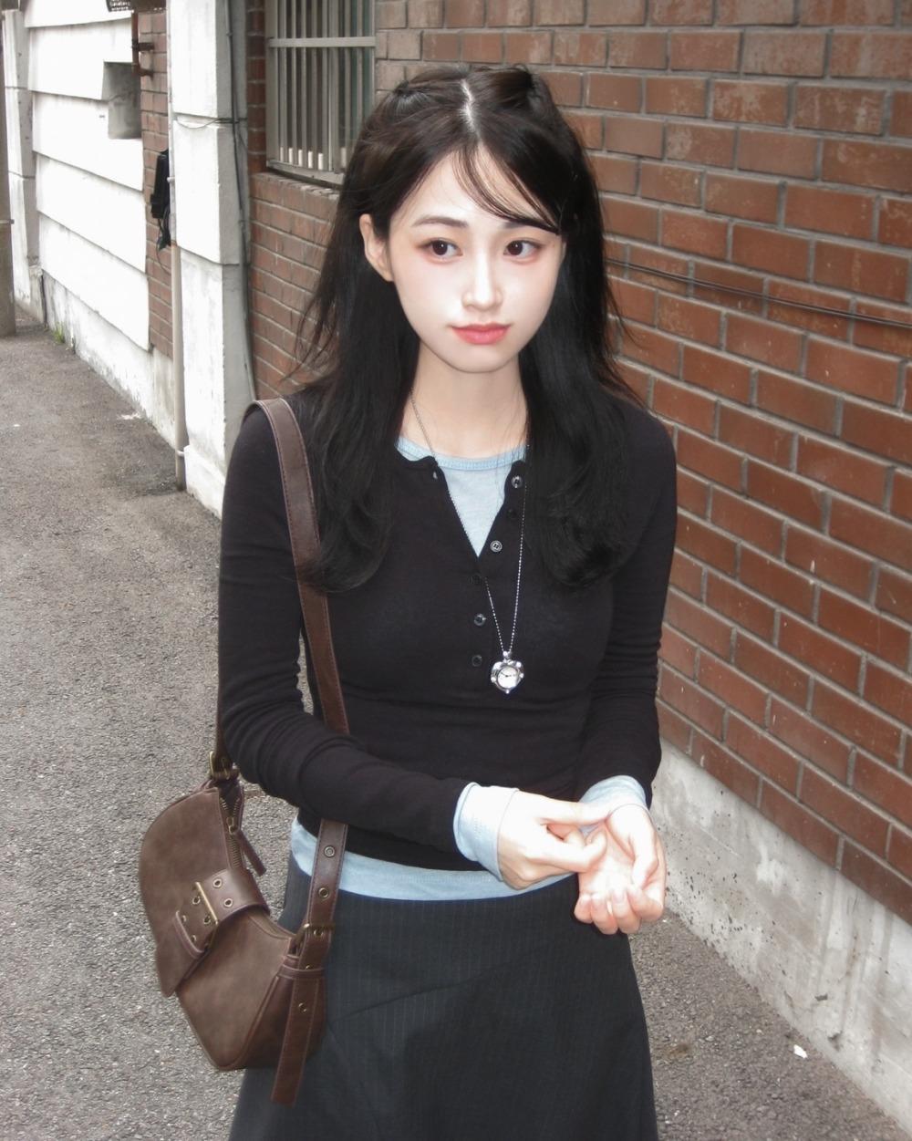 [울30%] marty button long-sleeve t
