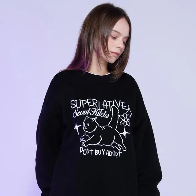 RUNCAT 프리미엄 기모 맨투맨(SSMSP-2082)