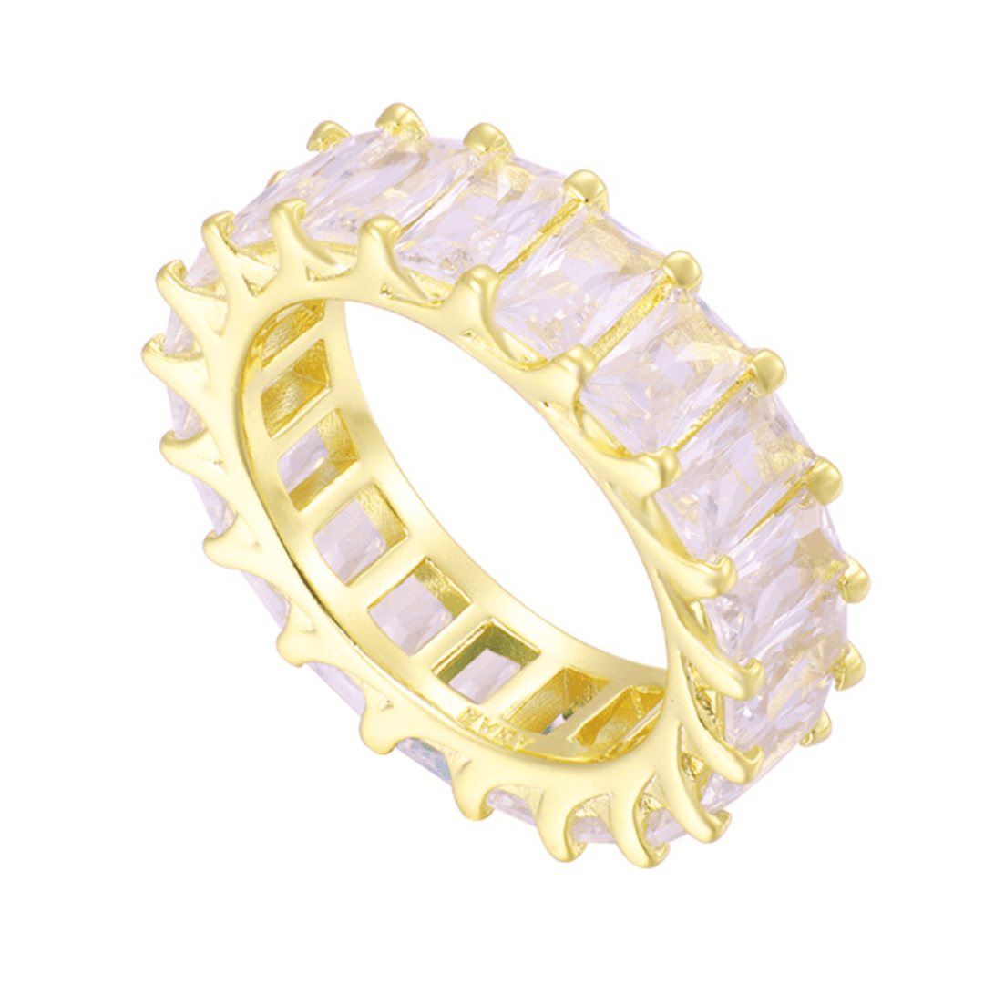 Flashy Ring - Clear / 5 / Gold