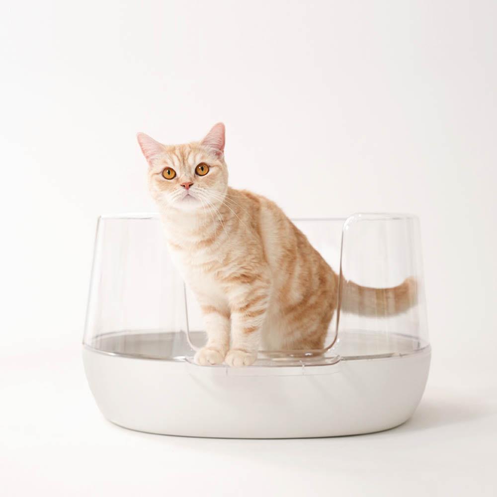 [핏펫] 냥쌤 고양이 투명화장실 배변 스트레스를 최소화한 평판형 화장실 배변용품