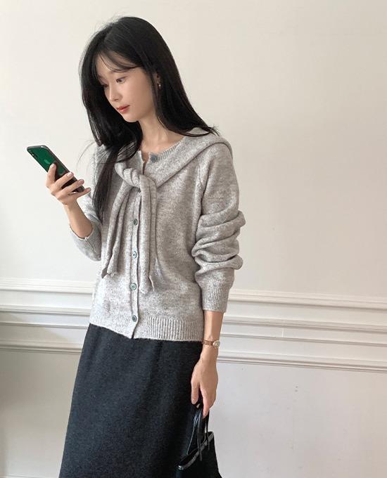 메리어라운드 [LAST ONE SALE][단독]첼로 버튼 투피스 (set)(비스코스24.5%)* 숄+가디건 세트상품 :-) !