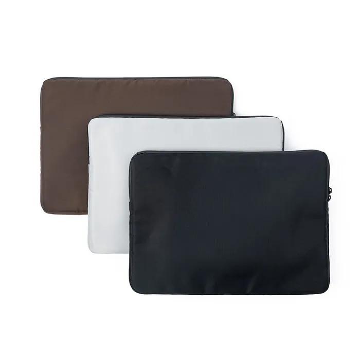CUSHIONED NYLON LAPTOP CASE 15 (BLACK/BROWN/SILVER)