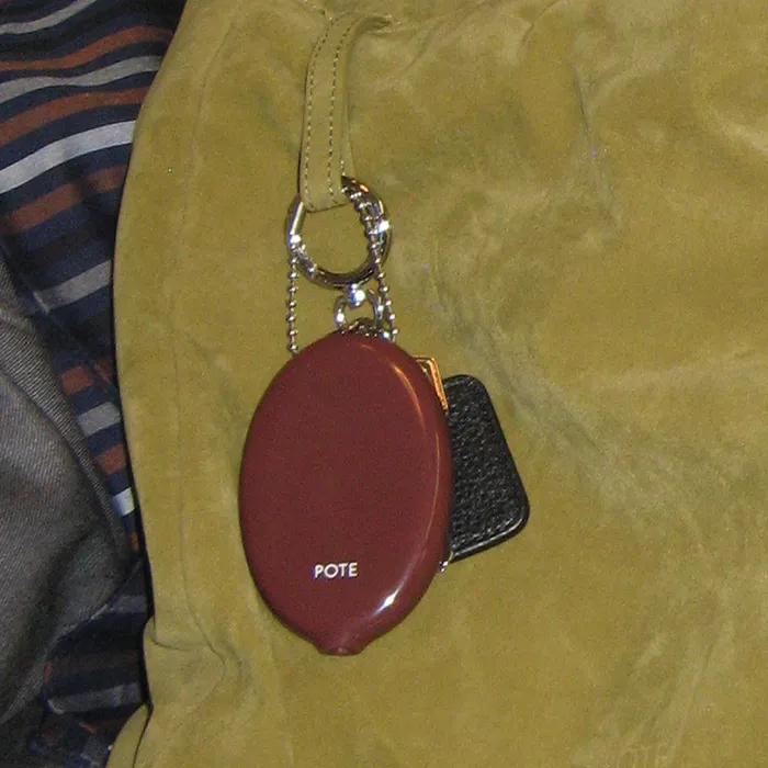 0005 Coin Pouch Keyring _Red Bean