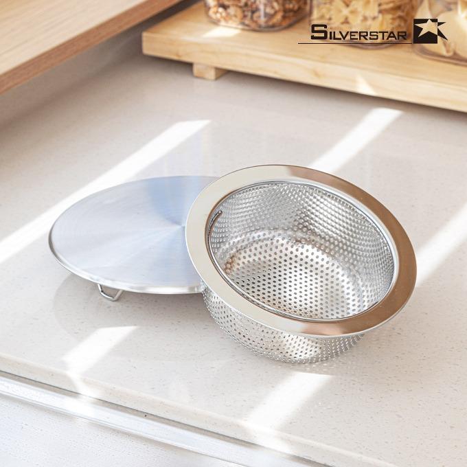 모던하고 깔끔한 주방연출, 실버스타 올스텐 304 배수구 커버&304 타공 배수망