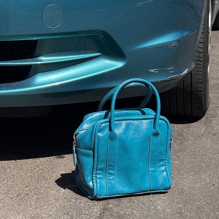 mini box bag (aqua)