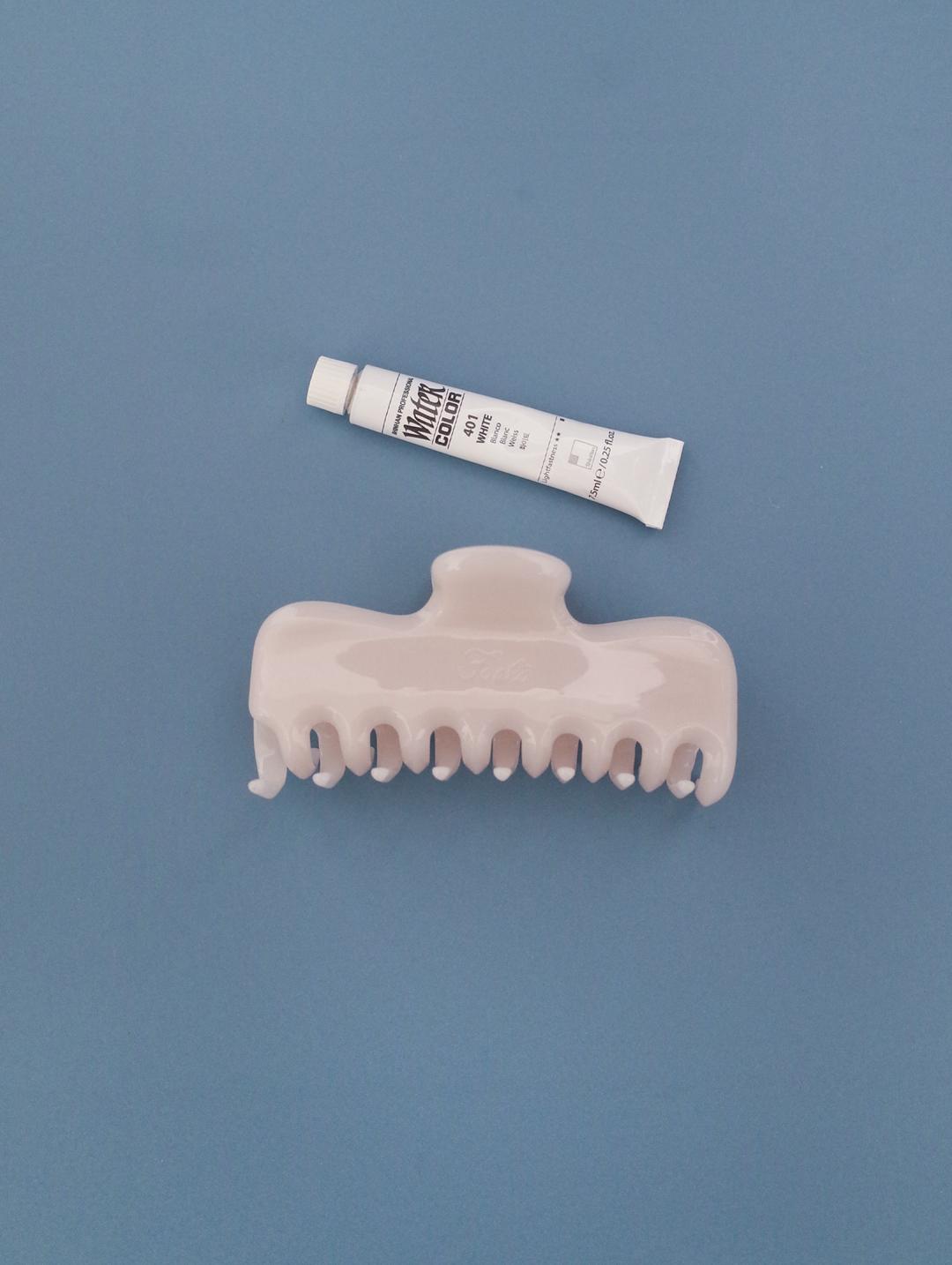 Poise hair clip - pink ivory