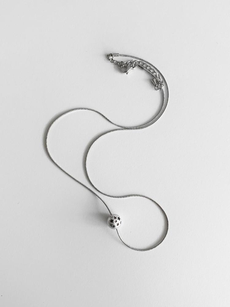 (어센틱) antique star ball snake necklace 별목걸이 뱀줄목걸이