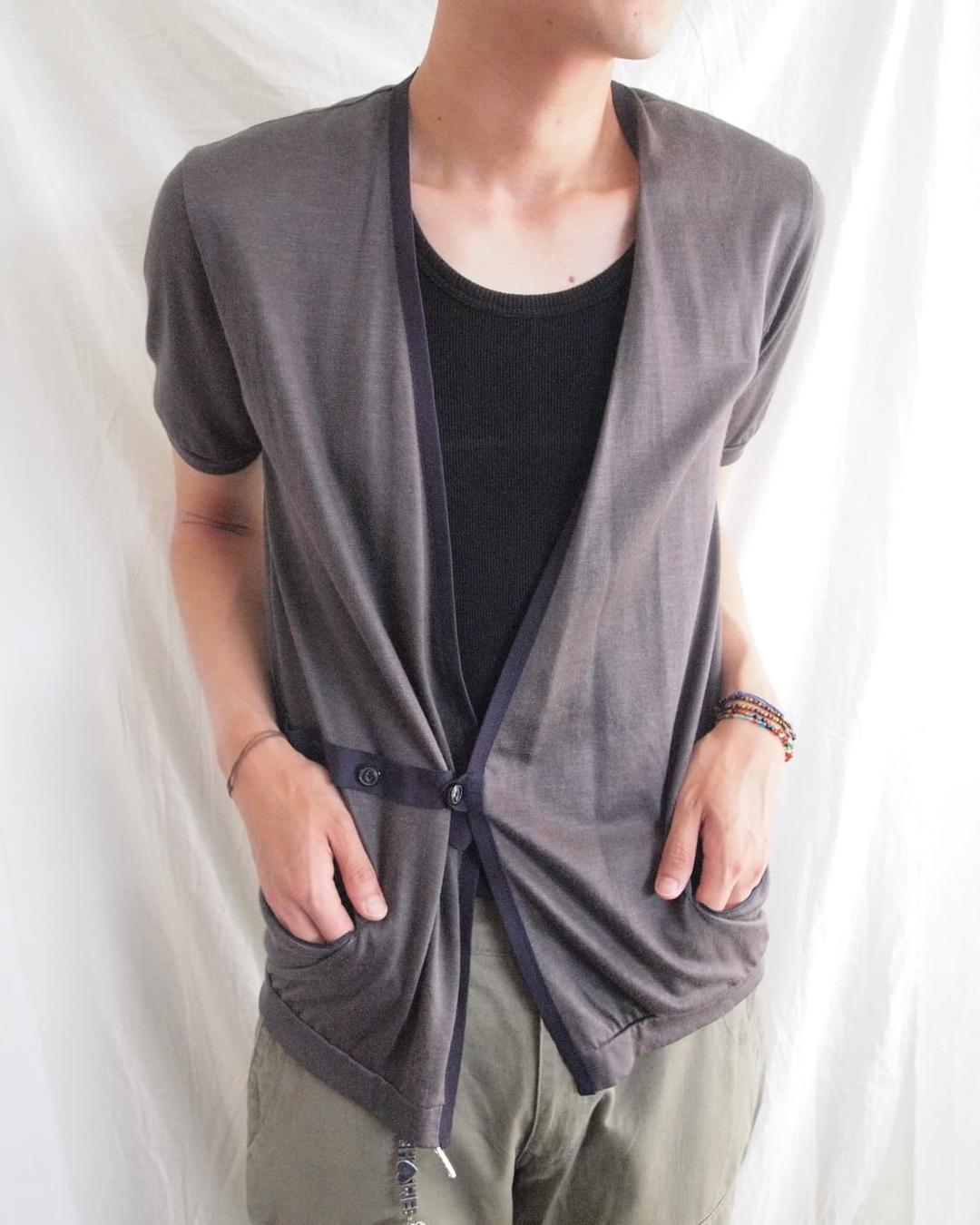 new* kolor 컬러 14ss 더블버튼 하프 가디건 | 후루츠패밀리
